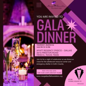 Margie Barilla Foundation Presents Inspiring Frisco, Texas Gala Committed to Creating Safe, Emergency Homes for Children