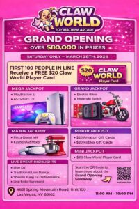 Claw World Announces Details for Flagship Chinatown Grand Opening Celebration