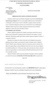 Palm Beach Court Dismisses Angie Wong Defamation Lawsuit Against Stan Fitzgerald With Prejudice