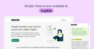Simply Onno: AI Service That Translates and Explains Medical Documents into Plain Language Now Available in English